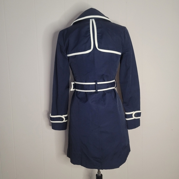 New York & Company Navy Trench Jacket - Picture 4 of 5